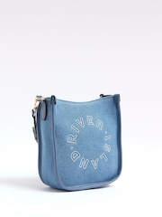 River Island Blue Logo Messenger Bag - Image 2 of 6