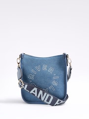 River Island Blue Logo Messenger Bag - Image 3 of 6
