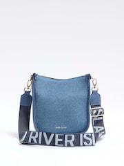 River Island Blue Logo Messenger Bag - Image 4 of 6