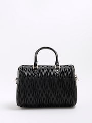 River Island Black Scrunch Bowler Bag - Image 2 of 6