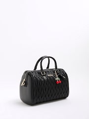 River Island Black Scrunch Bowler Bag - Image 3 of 6