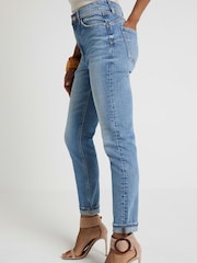 River Island моделируют джинсы в винтажном стиле с завышенной талией - Image 1 of 5