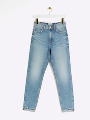 River Island моделируют джинсы в винтажном стиле с завышенной талией - Image 4 of 5