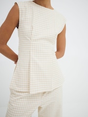 River Island Cream Tailored Darted Tunic - Image 1 of 5