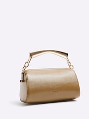 Бежевый - River Island металлическая сумка- цилиндр с ручками - Image 2 of 5
