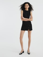 River Island Black Sleeveless Tailored Mini Dress - Image 2 of 6