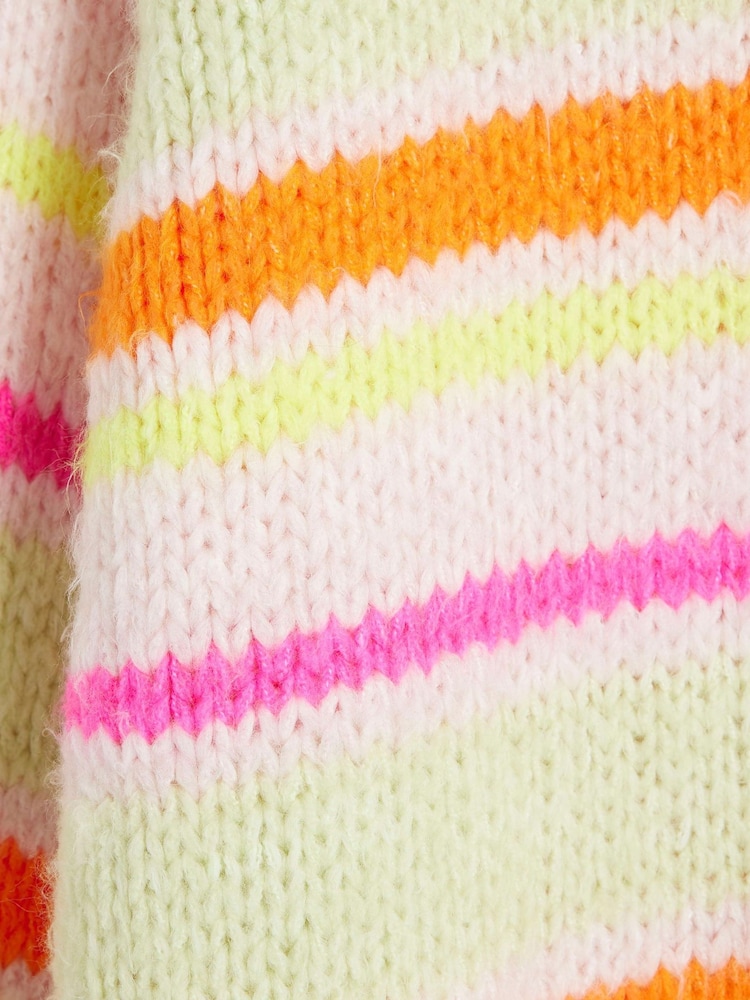 River Island Pink Bright Stripe Jumper - Image 5 of 5
