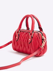 River Island Red Scrunch Bowler Mini Bag - Image 4 of 7