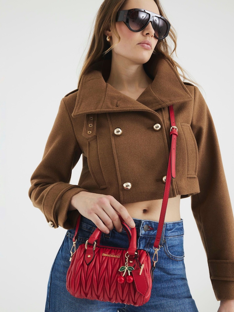 River Island Red Scrunch Bowler Mini Bag - Image 7 of 7