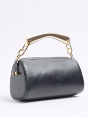 Черный - River Island металлическая сумка- цилиндр с ручками - Image 2 of 6