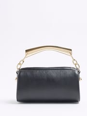 Черный - River Island металлическая сумка- цилиндр с ручками - Image 3 of 6