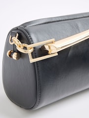 Черный - River Island металлическая сумка- цилиндр с ручками - Image 4 of 6