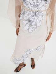 River Island Pink Floral Print Midi Dress - Image 3 of 5