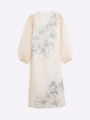 River Island Pink Floral Print Midi Dress - Image 4 of 5
