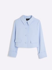 River Island Blue Structured Tailored Jacket - Image 4 of 5