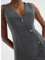 River Island Grey Button Asymmetric Waistcoat - Image 1 of 5