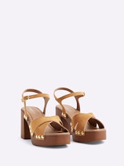 River Island Brown Brow Cross-Over Clogs Sandals - Image 2 of 6