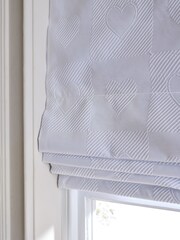 White Heart Texture Ready Made Blackout Thermal Roman Blind - Image 7 of 8
