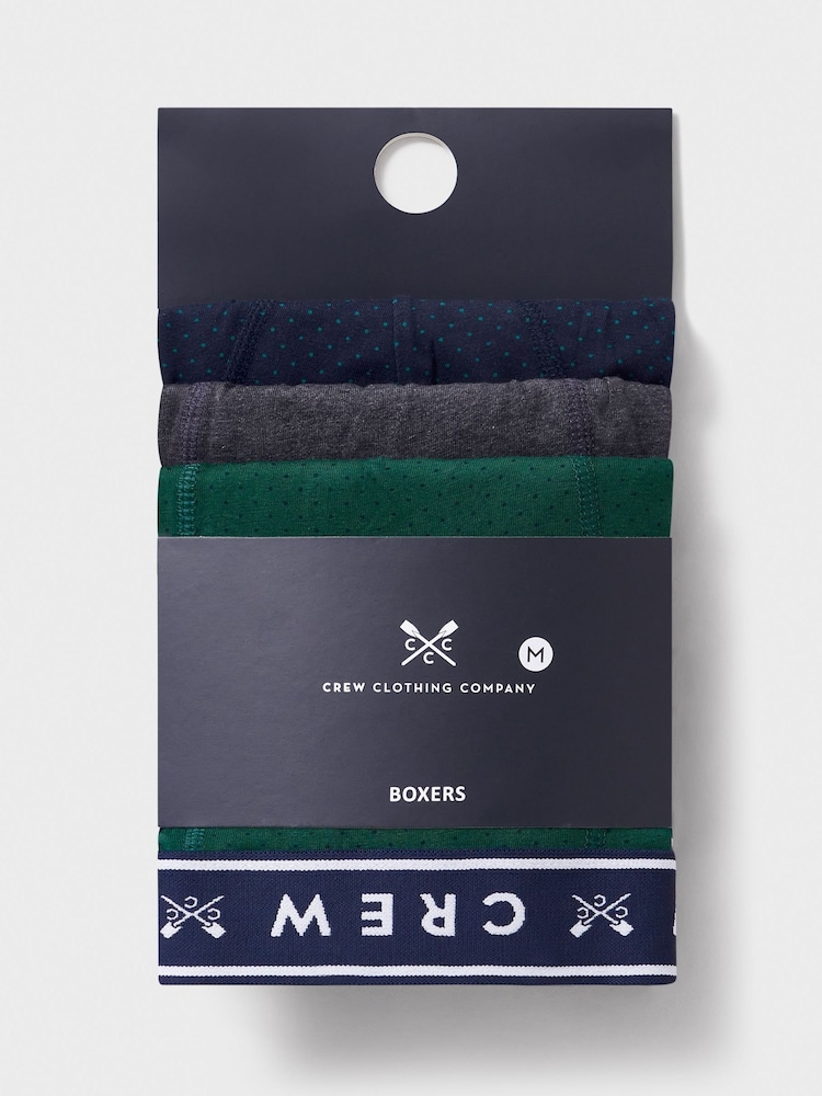 Dunkelblau - Crew Clothing Jersey Boxers 3 Pack - Bild 2 von 2