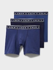 Crew Clothing Blue Jersey Boxers 3 Pack - Image 2 of 2