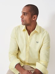 Crew Clothing Company Yellow Long Sleeve Linen Shirt - Image 1 of 5