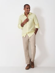 Crew Clothing Company Yellow Long Sleeve Linen Shirt - Image 2 of 5