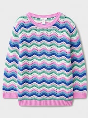 Crew Clothing Company Multi 100% Cotton Knit Jumper - Image 4 of 6