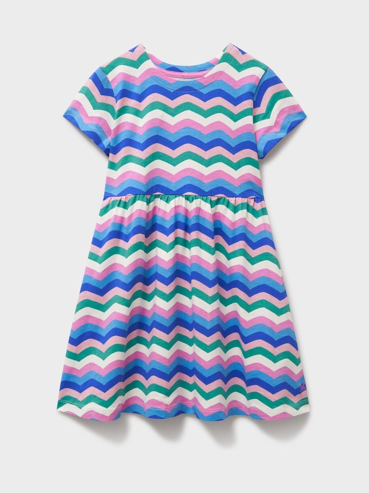 Crew Clothing Company Pink Jersey Printed Dress - Image 1 of 3