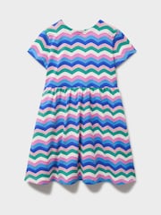 Crew Clothing Company Pink Jersey Printed Dress - Image 2 of 3