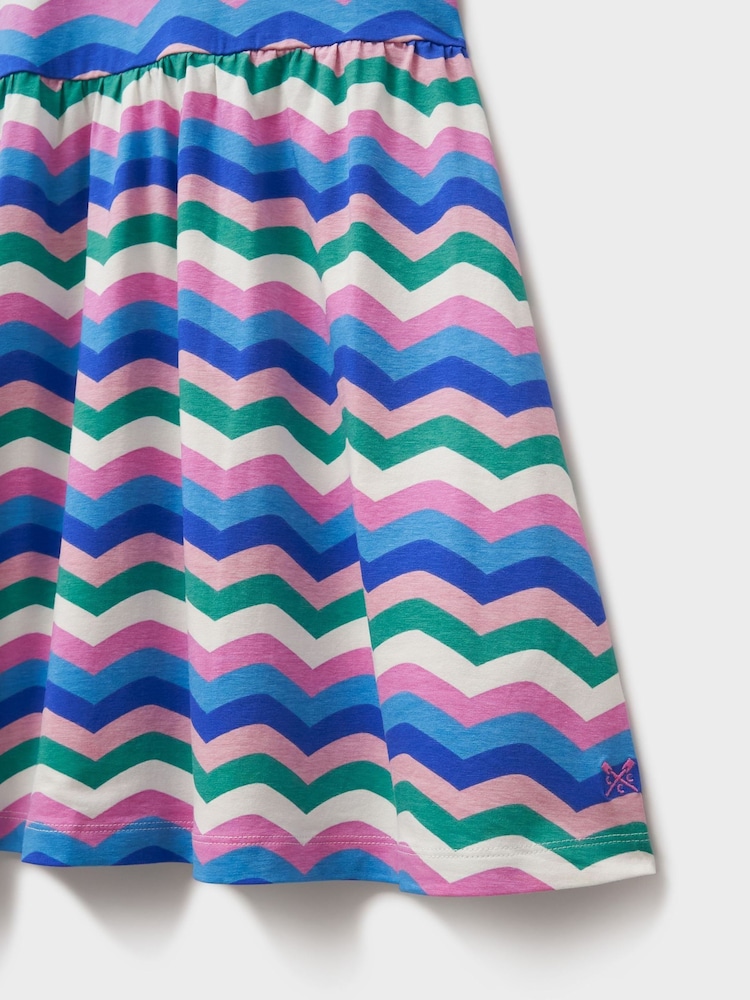 Crew Clothing Company Pink Jersey Printed Dress - Image 3 of 3