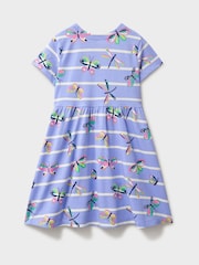 Crew Clothing Company Blue Jersey Printed Dress - Image 2 of 3