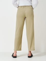 Crew Clothing Company Natural Linen Blend Wide Leg Trousers - Image 3 of 5
