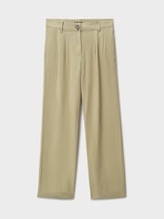 Crew Clothing Company Natural Linen Blend Wide Leg Trousers - Image 5 of 5