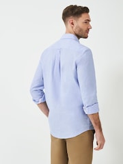 Crew Clothing Company Light Blue Long Sleeve Linen Shirt - Image 2 of 5