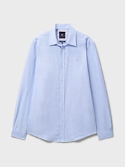 Crew Clothing Company Light Blue Long Sleeve Linen Shirt - Image 5 of 5