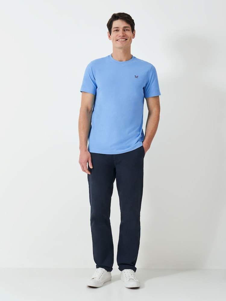 Crew Clothing Co Tee-shirt manches longues Pique Polo Homme (Bleu) | p