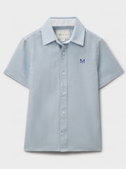 Crew Clothing Company Blue Cotton Linen Shirt - Image 1 of 3