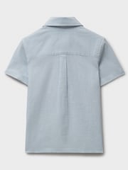 Crew Clothing Company Blue Cotton Linen Shirt - Image 2 of 3