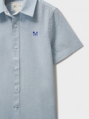 Crew Clothing Company Blue Cotton Linen Shirt - Image 3 of 3