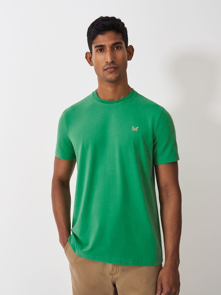 Grün - Crew Clothing Company Crew Classic 100% Cotton T-Shirt - Bild 1 von 5