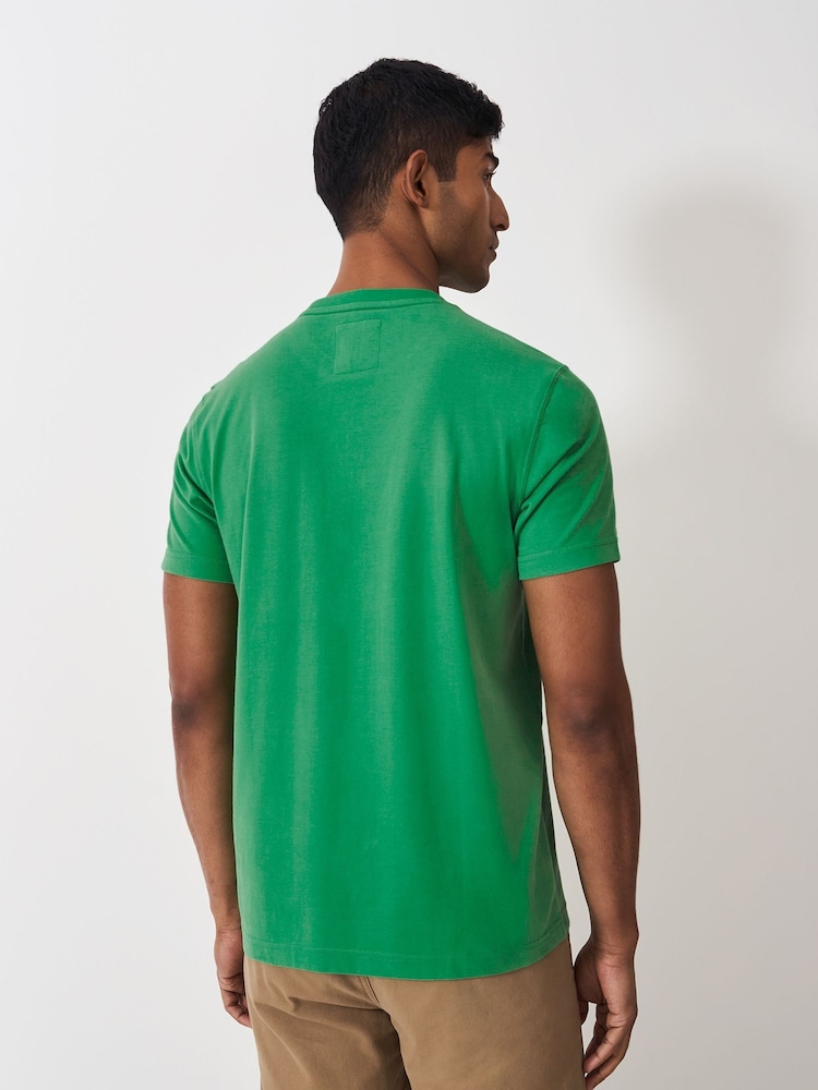 Grün - Crew Clothing Company Crew Classic 100% Cotton T-Shirt - Bild 2 von 5