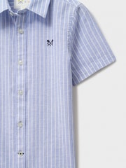 Crew Clothing Company Dark Blue Cotton Linen Shirt - Image 3 of 3