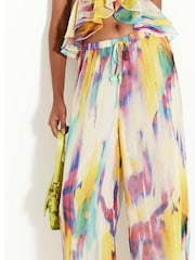 River Island Purple Blurred Wide Leg Trousers - Image 3 of 6