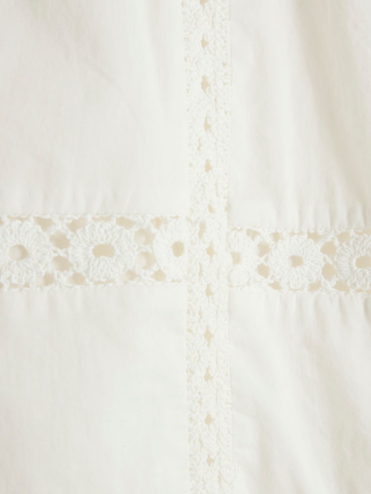 River Island White Lace 100% Cotton Cami - Image 5 of 5