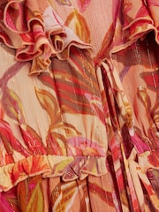 River Island Pink Petite Floral Frill Tie Top - Image 5 of 5