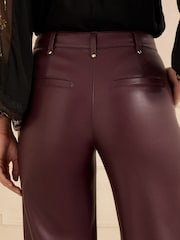Love & Roses CHERRY PU Wide Pintuck Crop Trousers - Image 5 of 5