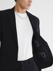 River Island Black SB1 Tech Skinny Suit Blazer - Image 3 of 5