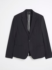 River Island Black SB1 Tech Skinny Suit Blazer - Image 4 of 5