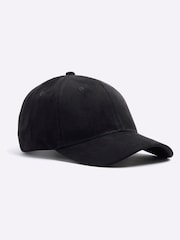 River Island Black Suedette 100% Cotton Cap - Image 3 of 3