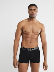 River Island Black Contrast Space Trunks 4 Pack - Image 3 of 4